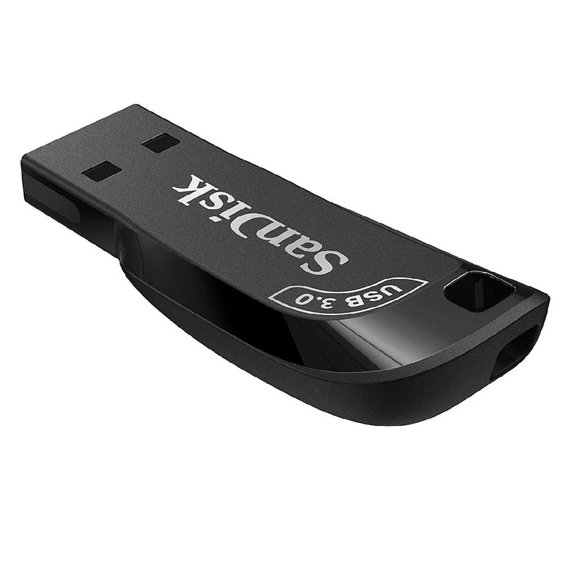 فلش مموری سن دیسک مدل ULTRA SHIFT CZ410 ظرفیت 32 گیگابایت، رابط USB 3.1 با سرعت خواندن 100 مگابایت بر ثانیه، مناسب ضبط خودرو و تلویزیون، دارای نرم‌افزار امنیتی SanDisk SecureAccess و بازیابی فایل RESCUEPRO DELUXE
