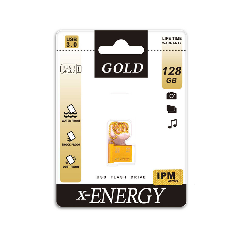 فلش مموری ایکس انرژی مدل GOLD ظرفیت 128 گیگابایت با رابط 3.0