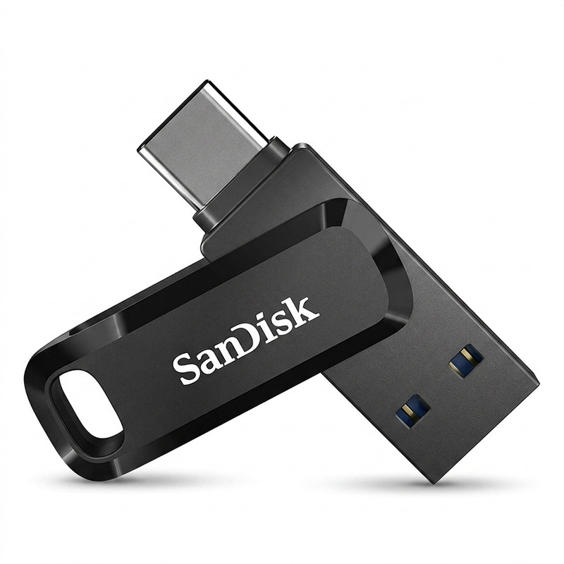 فلش مموری سن دیسک Ultra Dual Drive Go ظرفیت 256 گیگابایت با درگاه USB Type-C مقاوم در برابر خش، شوک، لرزش و گرد و غبار