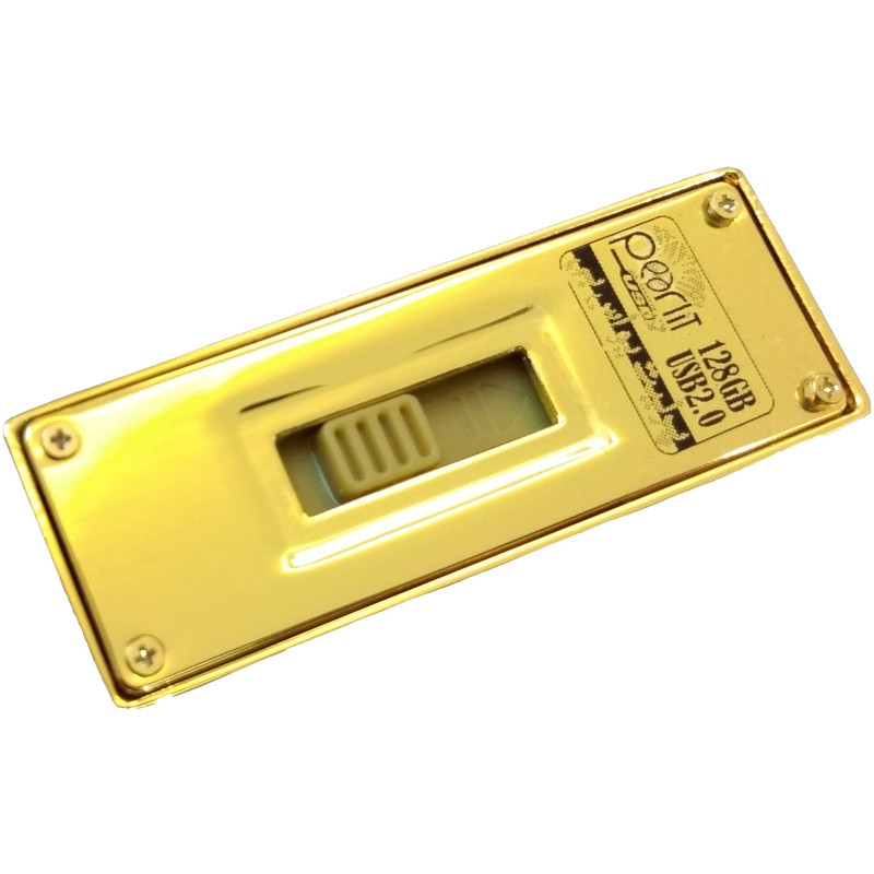 فلش مموری پرلیت یو اس بی طرح شمش طلا کد UM-65 ظرفیت 128گیگابایت