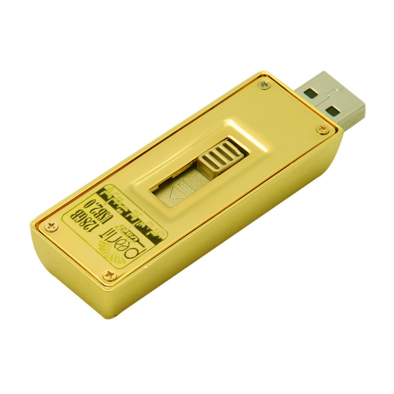 فلش مموری پرلیت یو اس بی طرح شمش طلا کد UM-65 ظرفیت 128گیگابایت