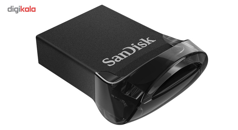 فلش مموری 64GB سن دیسک Ultra Fit با رابط USB 3.1، سرعت خواندن تا 130MB/s، اندازه بسیار کوچک و گیره اتصال بند آویز