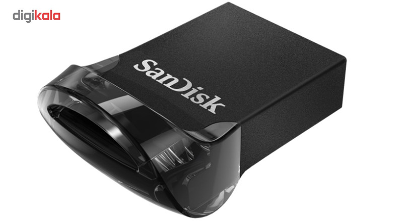 فلش مموری 64GB سن دیسک Ultra Fit با رابط USB 3.1، سرعت خواندن تا 130MB/s، اندازه بسیار کوچک و گیره اتصال بند آویز