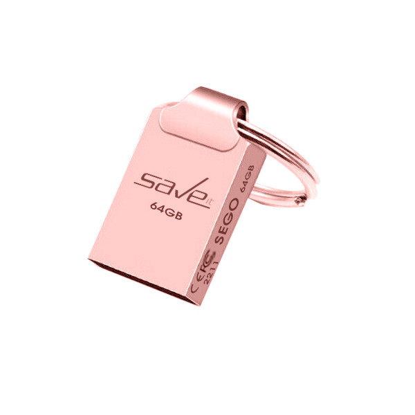 فلش مموری سیویت مدل SEGO ظرفیت 64 گیگابایت با رابط USB 2.0، بدنه فلزی، طراحی بند انگشتی با حلقه آویز، سازگار با گوشی، تبلت، لپتاپ و تلویزیون، سرعت انتقال 30 مگابایت بر ثانیه