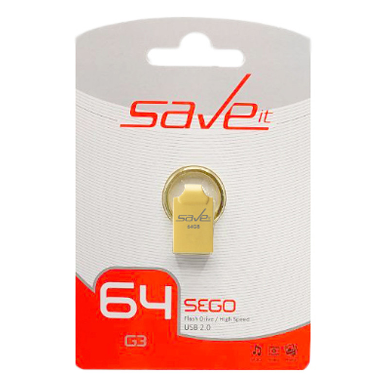 فلش مموری سیویت مدل SEGO ظرفیت 64 گیگابایت با رابط USB 2.0، بدنه فلزی، طراحی بند انگشتی با حلقه آویز، سازگار با گوشی، تبلت، لپتاپ و تلویزیون، سرعت انتقال 30 مگابایت بر ثانیه