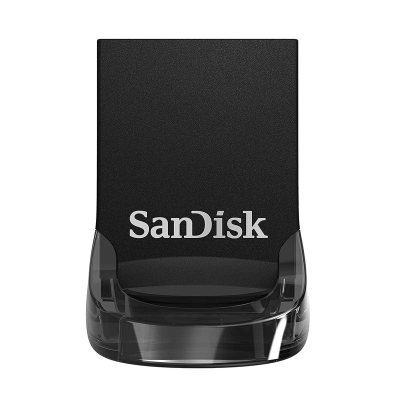 فلش مموری سن دیسک مدل ULTRA FIT USB 3.1 ظرفیت 64 گیگابایت با سرعت خواندن 130 مگابایت بر ثانیه، طراحی فوق کوچک، نرمافزار امنیتی SanDisk SecureAccess و بازیابی فایل RESCUEPRO Deluxe، مناسب ضبط خودرو و تلویزیون