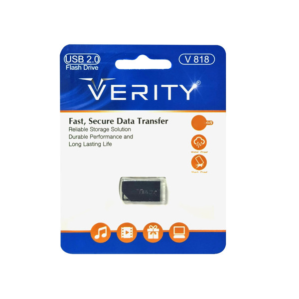 فلش مموری وریتی مدل V818 ظرفیت 64GB، سرعت انتقال 480MB/s، مقاوم در برابر خش، سازگار با تمامی سیستم‌ها