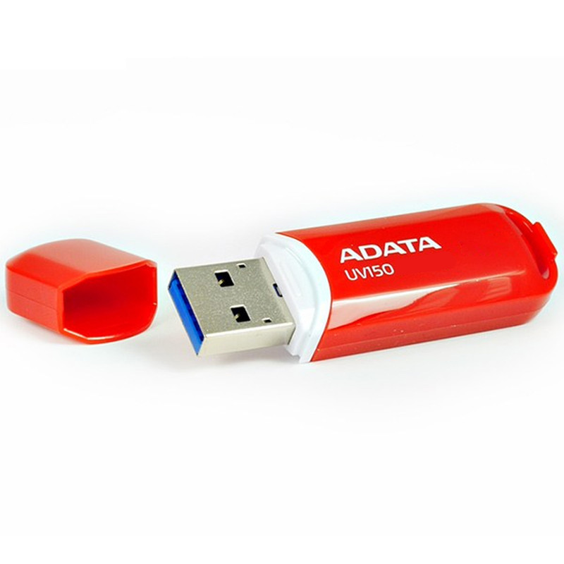 فلش مموری ای دیتا مدل UV150 ظرفیت 64 گیگابایت، رابط USB 3.2 Gen1 با سرعت خواندن 100 مگابایت بر ثانیه، درپوشدار، سازگار با ویندوز، مک و لینوکس، مناسب موبایل، تبلت، لپتاپ و تلویزیون