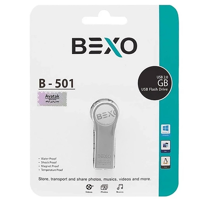 فلش مموری بکسو مدل B-501  ظرفیت 16 گیگابایت با رابط USB 2.0