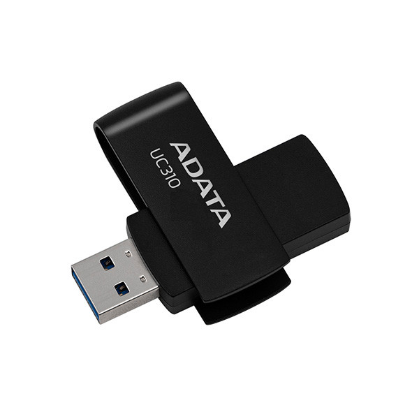 فلش مموری ای دیتا مدل UC310 ظرفیت 64 گیگابایت با رابط USB 3.2 Gen1، طراحی چرخشی، سازگار با ویندوز، مک، لینوکس، بدون نیاز به نصب درایور و مناسب استفاده در کامپیوتر، لپ‌تاپ، گوشی و تلویزیون
