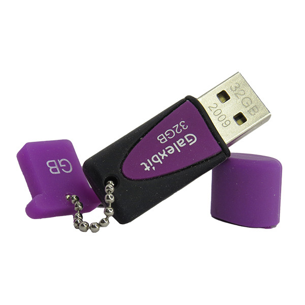 فلش مموری 32GB گلکسبیت مدل Rubbery مقاوم در برابر آب، ضربه و گردوغبار با سرعت خواندن 10MB/s، درپوش محافظ ضدخش و بند آویزی