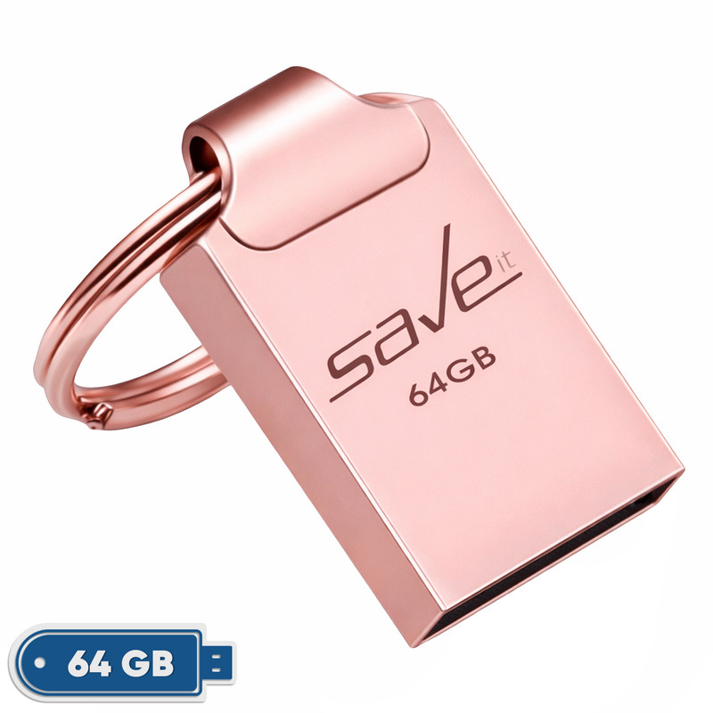 فلش مموری سیویت مدل SEGO ظرفیت 64 گیگابایت با رابط USB 2.0، بدنه فلزی، طراحی بند انگشتی با حلقه آویز، سازگار با گوشی، تبلت، لپتاپ و تلویزیون، سرعت انتقال 30 مگابایت بر ثانیه