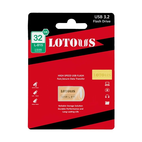 فلش مموری لوتوس مدل L815 ظرفیت 32 گیگابایت با رابط USB3.2