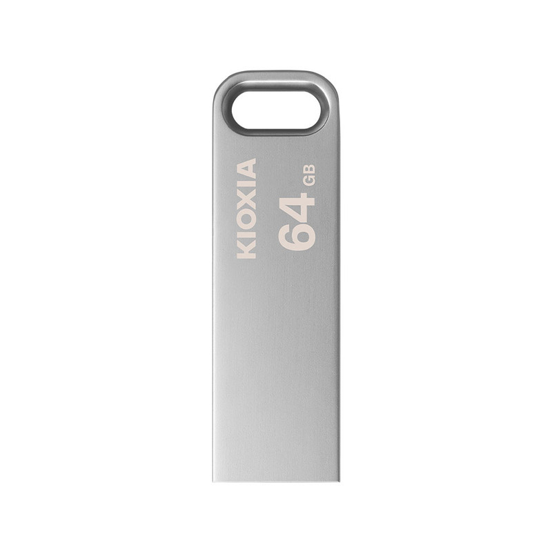 فلش مموری کیوکسیا مدل U366 ظرفیت 64 گیگابایت بدنه استیل مقاوم، رابط USB 3.2 سرعت انتقال بالا و حلقه اتصال آسان