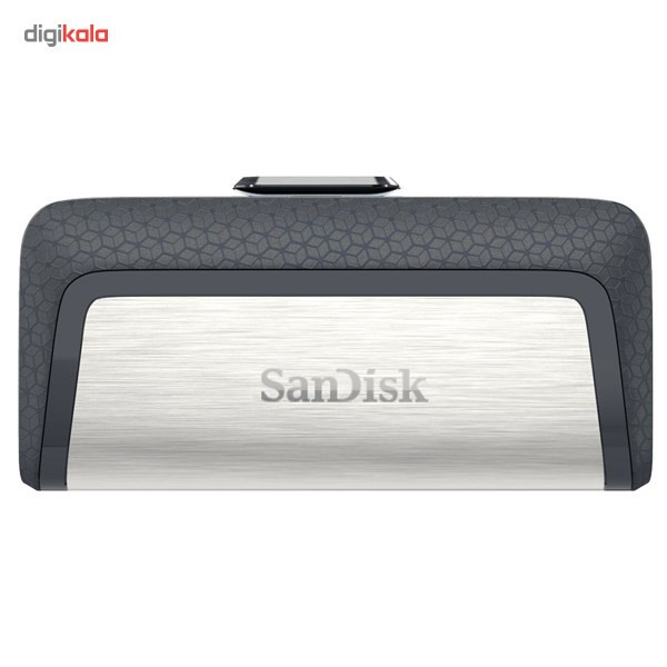 فلشمموری سندیسک مدل Ultra Dual Drive USB Type-C ظرفیت 32 گیگابایت با دو درگاه USB3.1 و USB Type-C، سرعت انتقال تا 130 مگابایت بر ثانیه، قابلیت اتصال به گوشی و تبلت، طراحی جمعوجور و بدنه ترکیبی فلز و پلاستیک