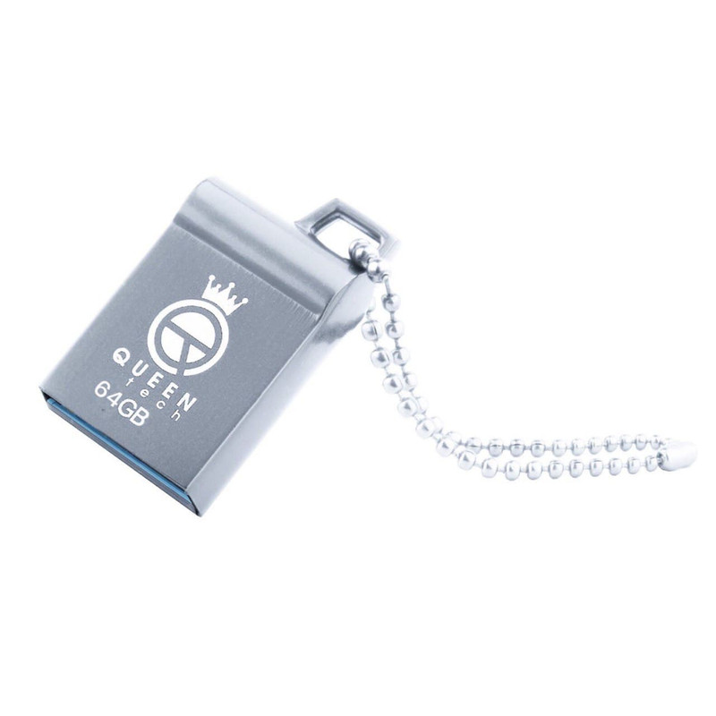 فلش مموری کوئین تک Marvel ظرفیت 64 گیگابایت، رابط USB 2.0، بدنه فلزی مقاوم ضد آب و ضد شوک، طراحی فشرده و بند دار، سرعت انتقال 30 مگابایت بر ثانیه، سازگار با کامپیوتر، لپتاپ، تبلت و گوشی موبایل