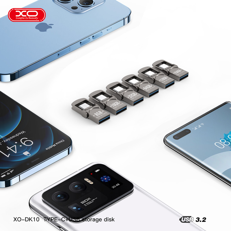 فلش مموری ایکس او مدل DK-10 ظرفیت 64 گیگابایت با رابط USB-C