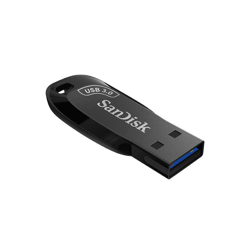 فلش مموری 64 گیگابایت سن دیسک مدل ULTRA SHIFT CZ410 با رابط USB 3.1، سرعت خواندن 100 مگابایت بر ثانیه، نرمافزار امنیتی SanDisk SecureAccess و بازیابی فایل RESCUEPRO Deluxe، مناسب ضبط خودرو و تلویزیون