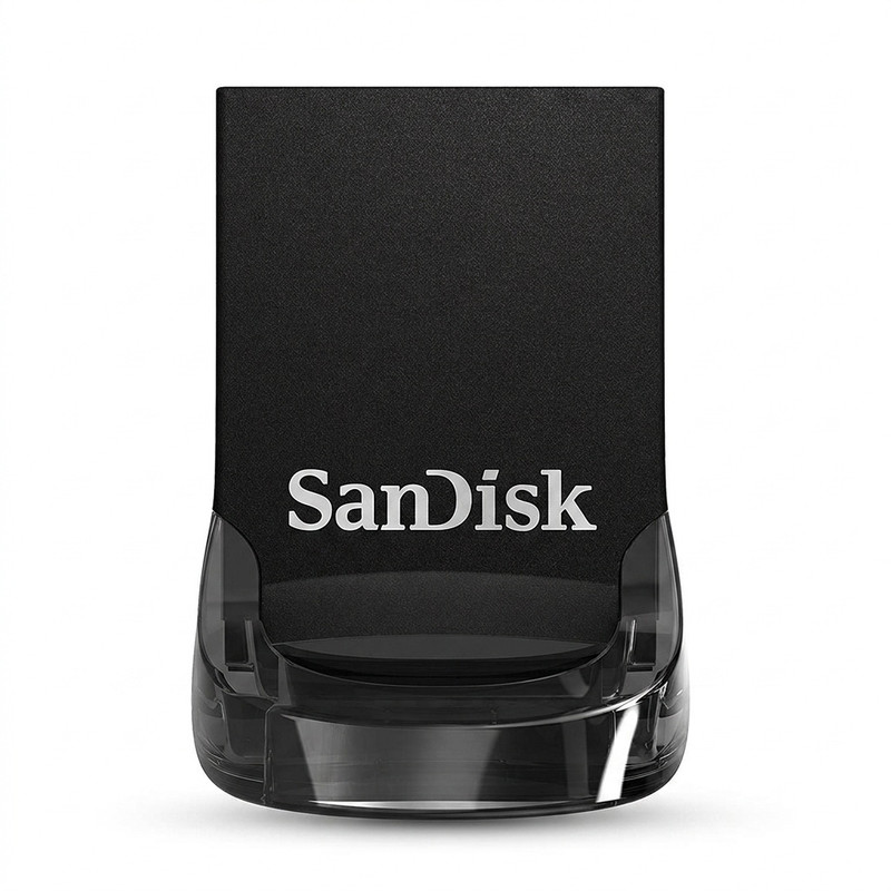 فلش مموری سن دیسک مدل ULTRA FIT USB 3.1 ظرفیت 64 گیگابایت با سرعت خواندن 130 مگابایت بر ثانیه، طراحی فوق کوچک، نرم‌افزار امنیتی SanDisk SecureAccess و بازیابی فایل RESCUEPRO Deluxe، مناسب ضبط خودرو و تلویزیون