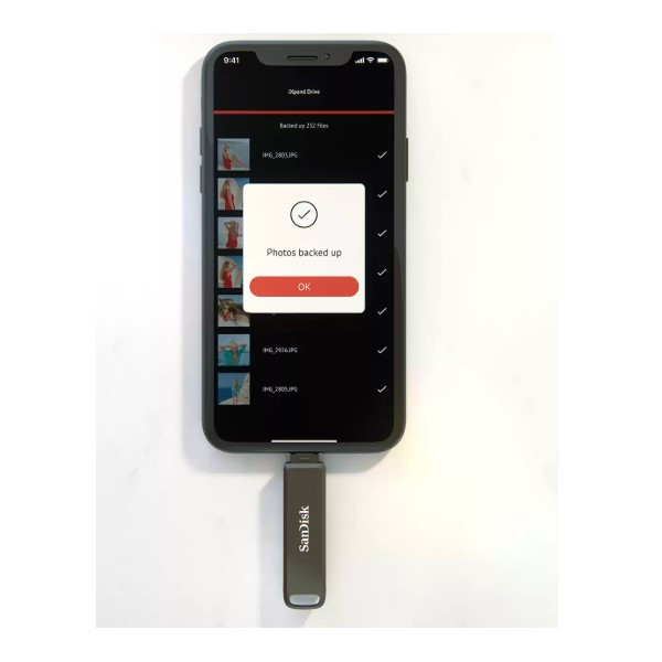 فلش مموری سن دیسک مدل PHONE DRIVE ( LIGHTNING / TYPE-C ) ظرفیت 256 گیگابایت با رابط لایتنینگ، USB Type-C
