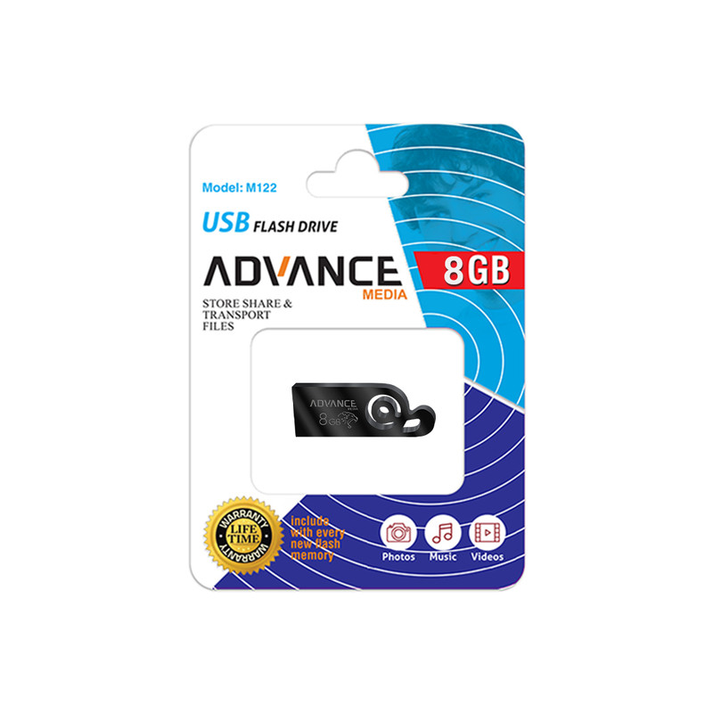 فلش مموری ادونس مدل M-122 ظرفیت 8 گیگابایت با رابط USB
