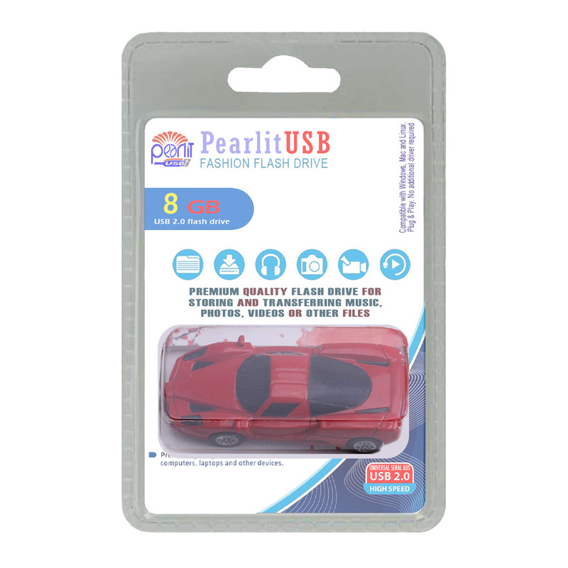 فلش مموری پرلیت یو اس بی مدل ماشین ظرفیت هشت گیگابایت با رابط USB 2.0