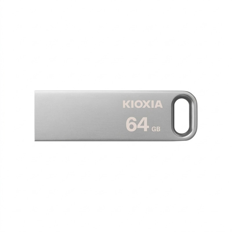 فلش مموری کیوکسیا مدل U366 ظرفیت 64 گیگابایت بدنه استیل مقاوم، رابط USB 3.2 سرعت انتقال بالا و حلقه اتصال آسان