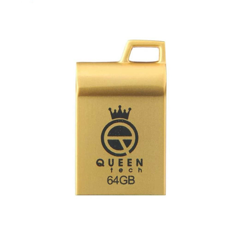 فلش مموری کوئین تک Marvel ظرفیت 64 گیگابایت، رابط USB 2.0، بدنه فلزی مقاوم ضد آب و ضد شوک، طراحی فشرده و بند دار، سرعت انتقال 30 مگابایت بر ثانیه، سازگار با کامپیوتر، لپتاپ، تبلت و گوشی موبایل