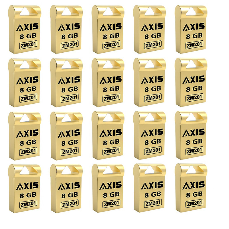 فلش مموری اکسیس مدل ZM201 ظرفیت ۸ گیگابایت با رابط USB 2.0 بسته 20 عددی 