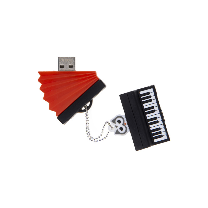 فلش مموری Usb 2.0 اولتیتا مدل آکاردئون قرمز مشکی ظرفیت 32 گیگابایت